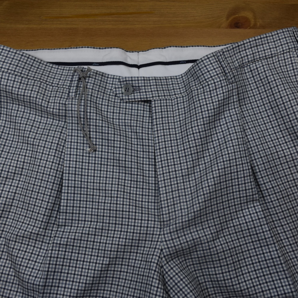 $960 Brioni Montana Blue Grey Silk Linen Pants 38 - Picture 4 of 8
